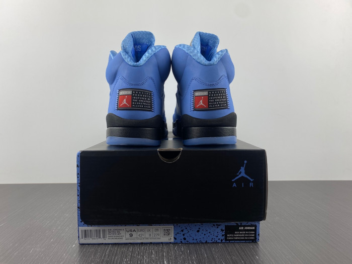 air jordan 5 “unc” university blue/black-white dv1310-401