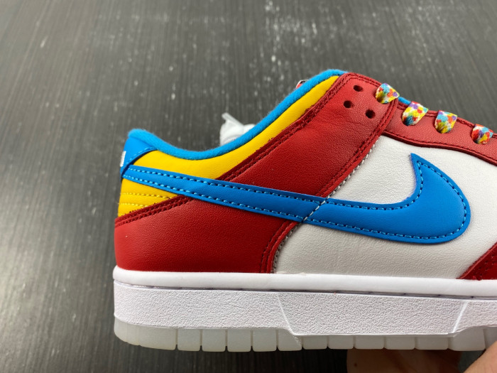 lebron james x nike dunk low “fruity pebbles” dh8009-600