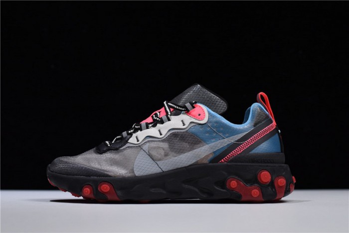 nike react element 87 blue chill solar red aq1090-006