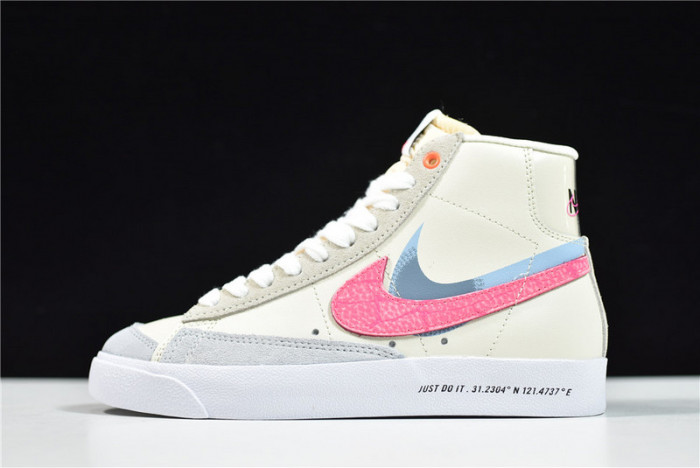 nike blazer mid “shanghai” beige/pink-orange dc0707-164