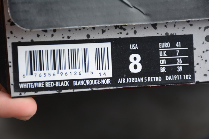 air jordan 5 fire red 2020 silver tongue da1911-102