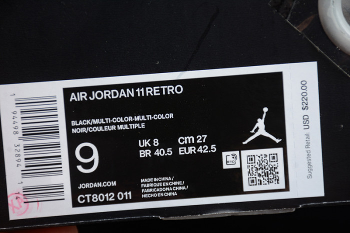 air jordan 11 retro “25th anniversary” ct8012-011