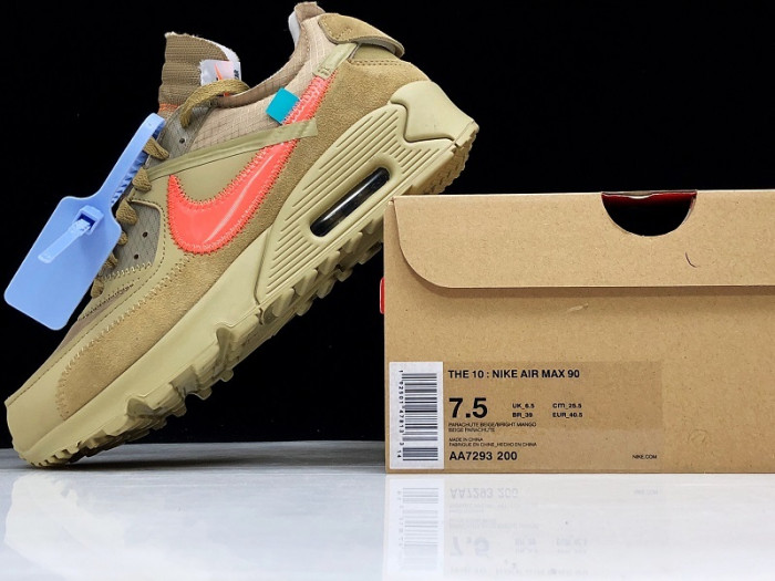 ow nike air max 90 desert ore aa7293-200