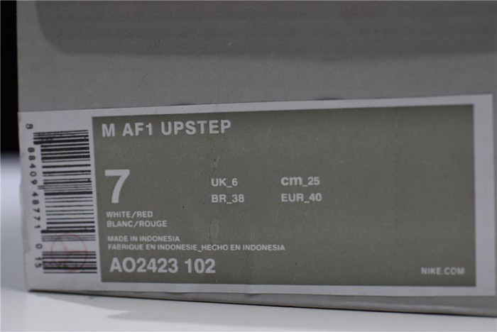 nike air force 1 07 white red ao2423-102