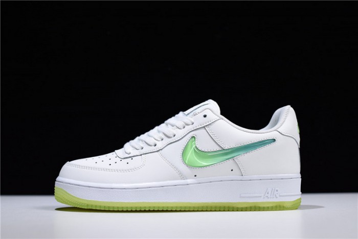 nike air force 1 white hyper jade volt at4143-100