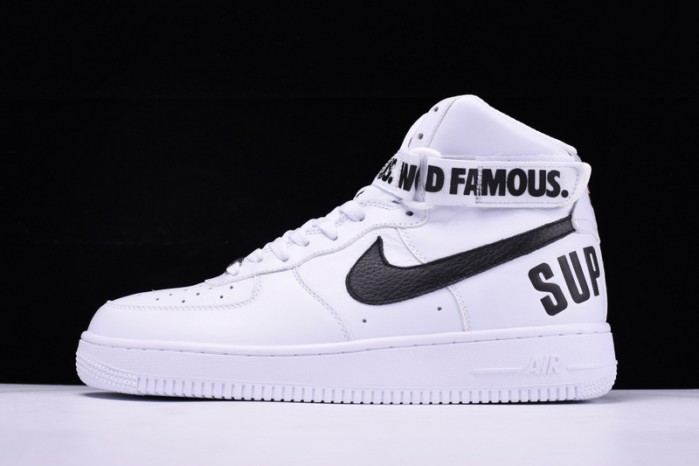 nike S*p*e air force 1 one high white world famous 698696-100